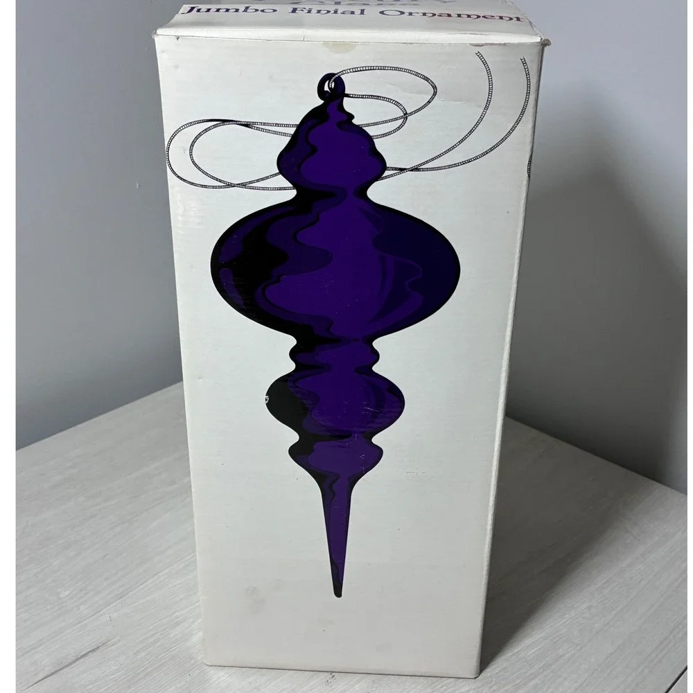 Department 56 Purple Mercury Glass Jumbo Finial Christmas Ornament 17.5